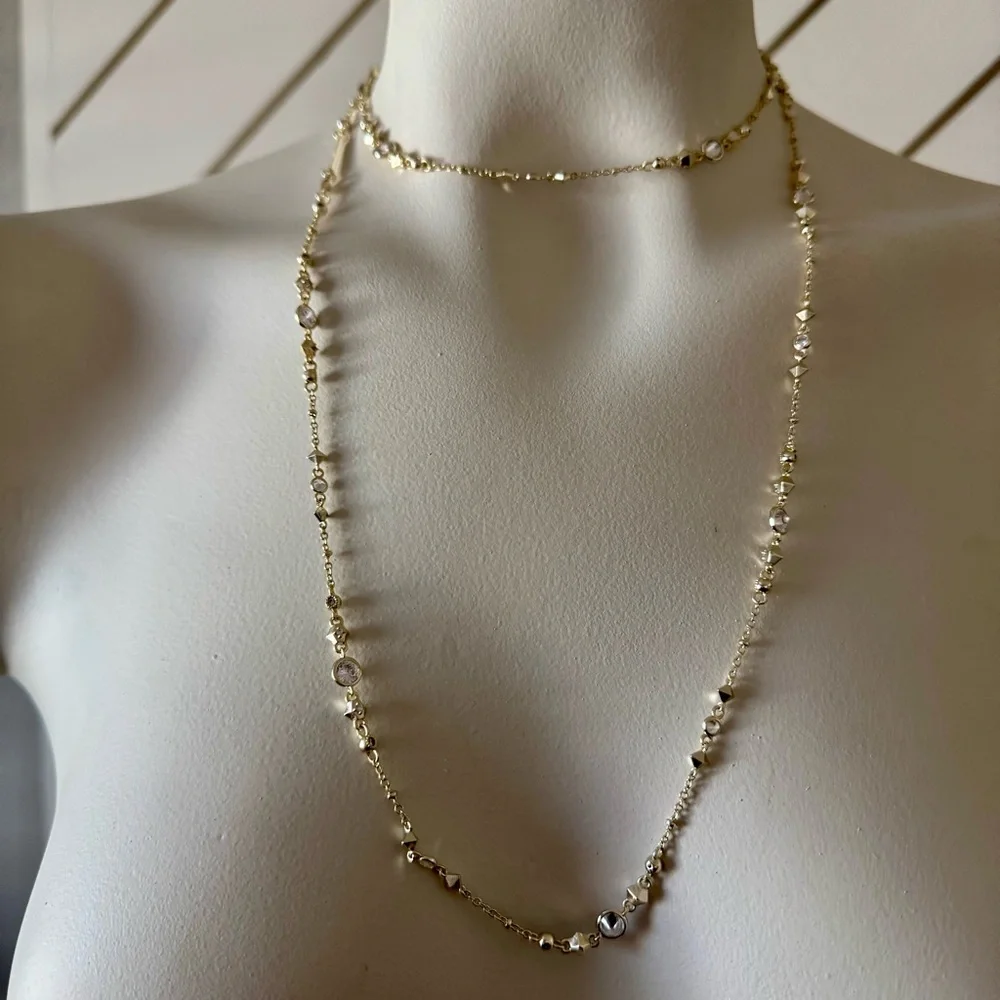 Kendra Scott - Winifred Necklace in crystal and gold finish - Picture 5 of 8